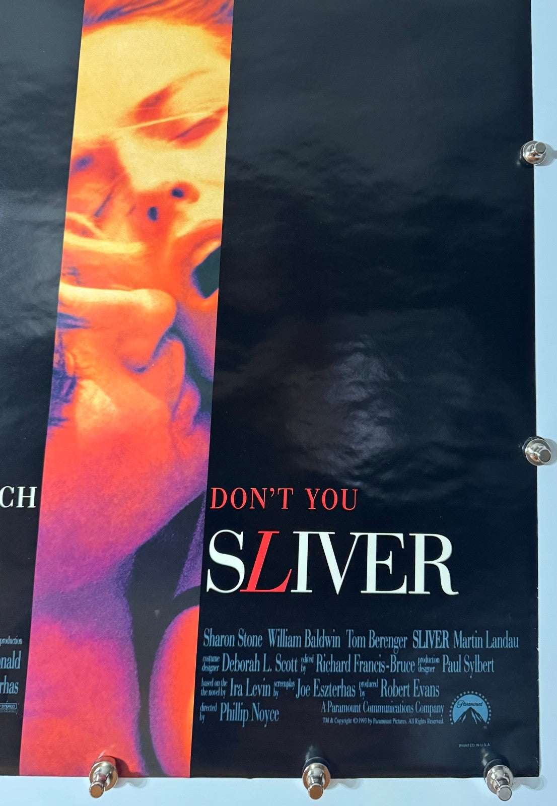 Sliver - Original Movie Poster - 1993 - Rolled DS