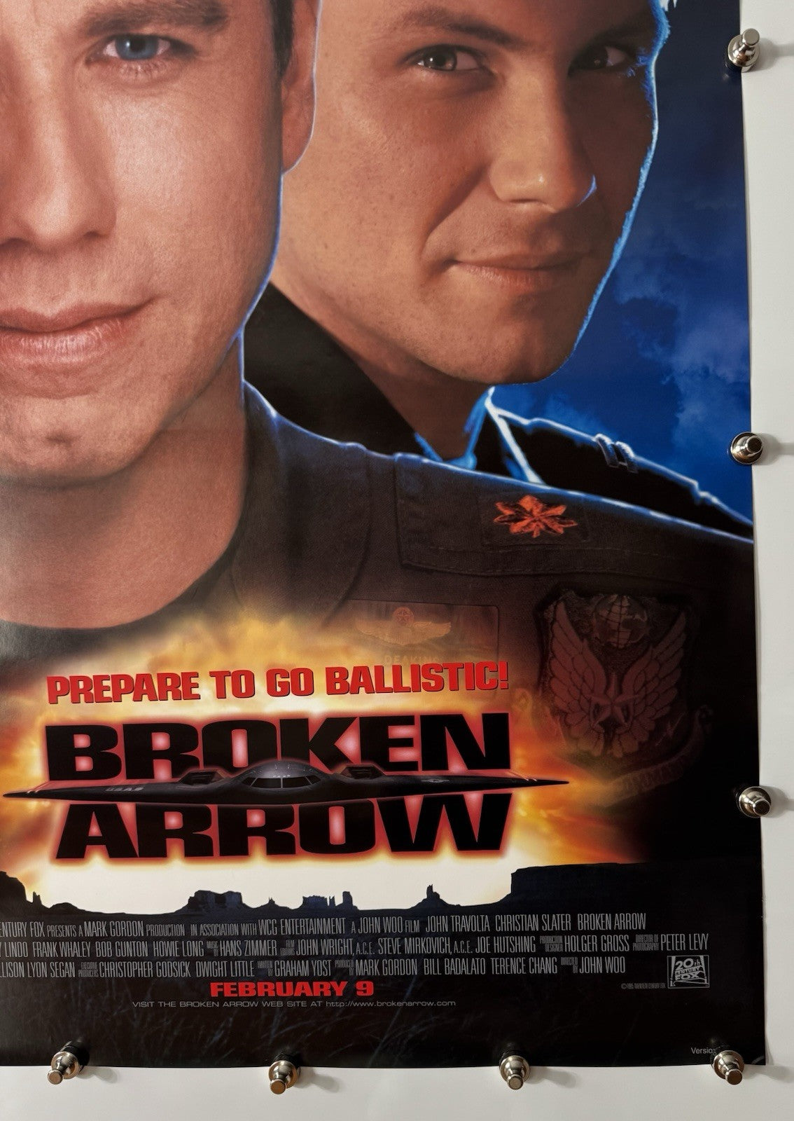 Broken Arrow - Original Muvie Poster - 1996 -Rolled SS