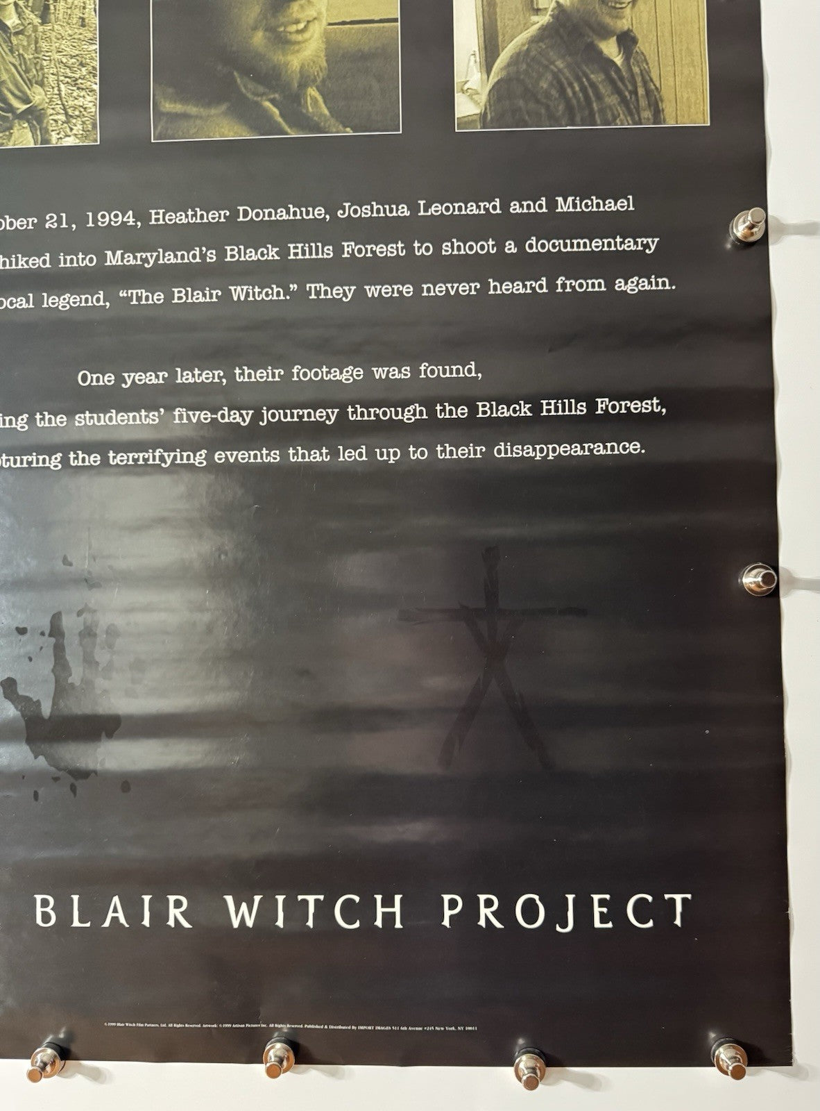 The Blair Witch Project - Missing - Original Movie Poster - 1999 - Rolled SS