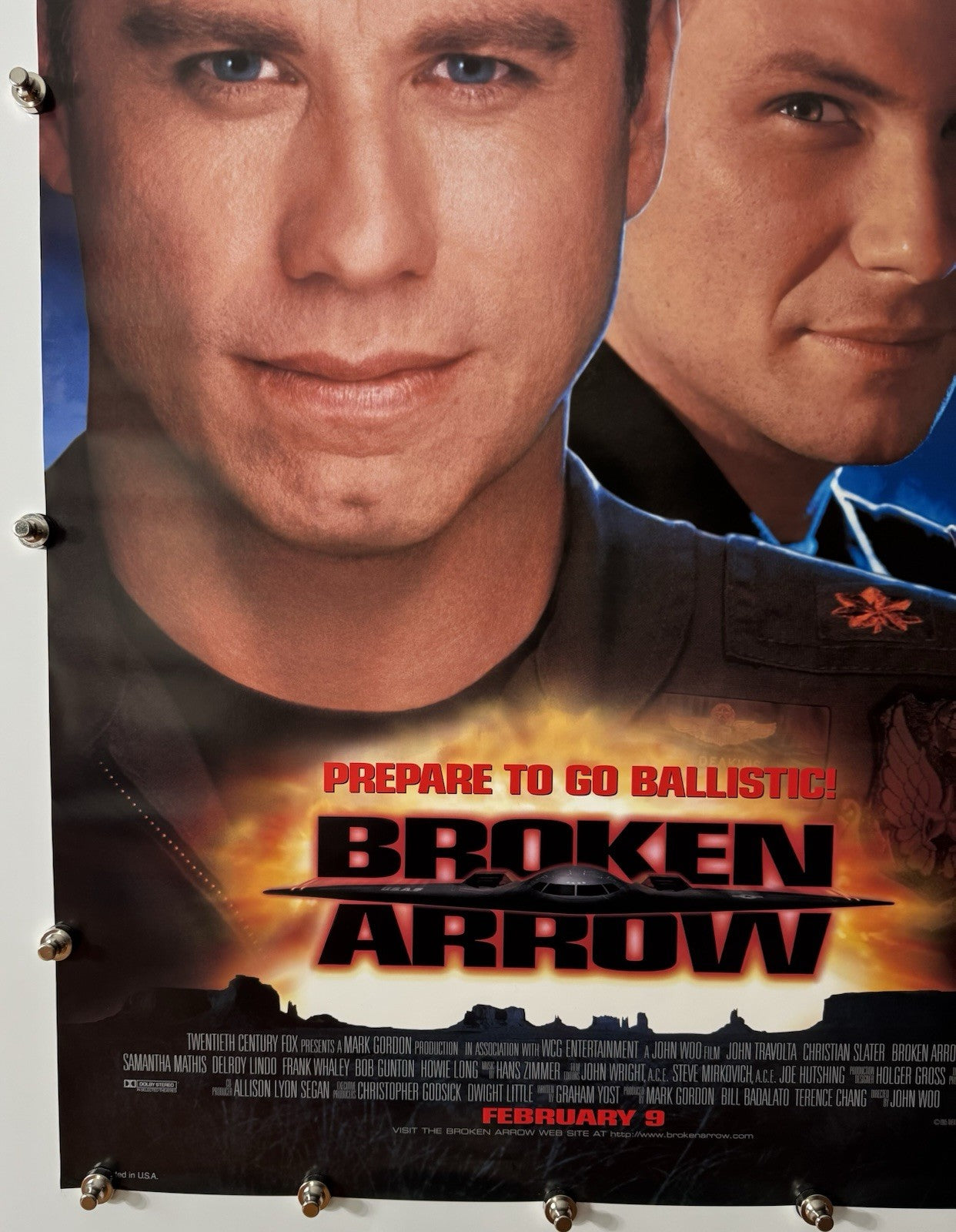 Broken Arrow - Original Muvie Poster - 1996 -Rolled SS