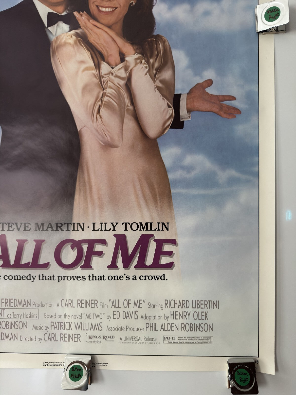 ALL OF ME 1984 Steve Martin, Lily Tomlin, Victoria Tennent-One Sheet (New)