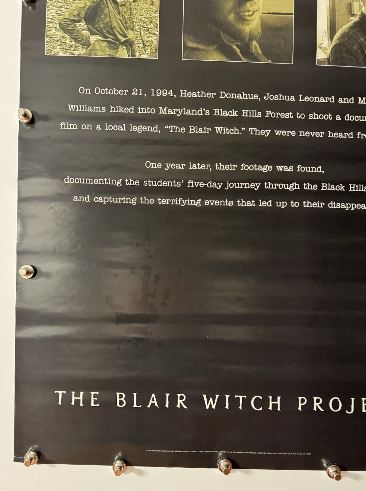 The Blair Witch Project - Missing - Original Movie Poster - 1999 - Rolled SS
