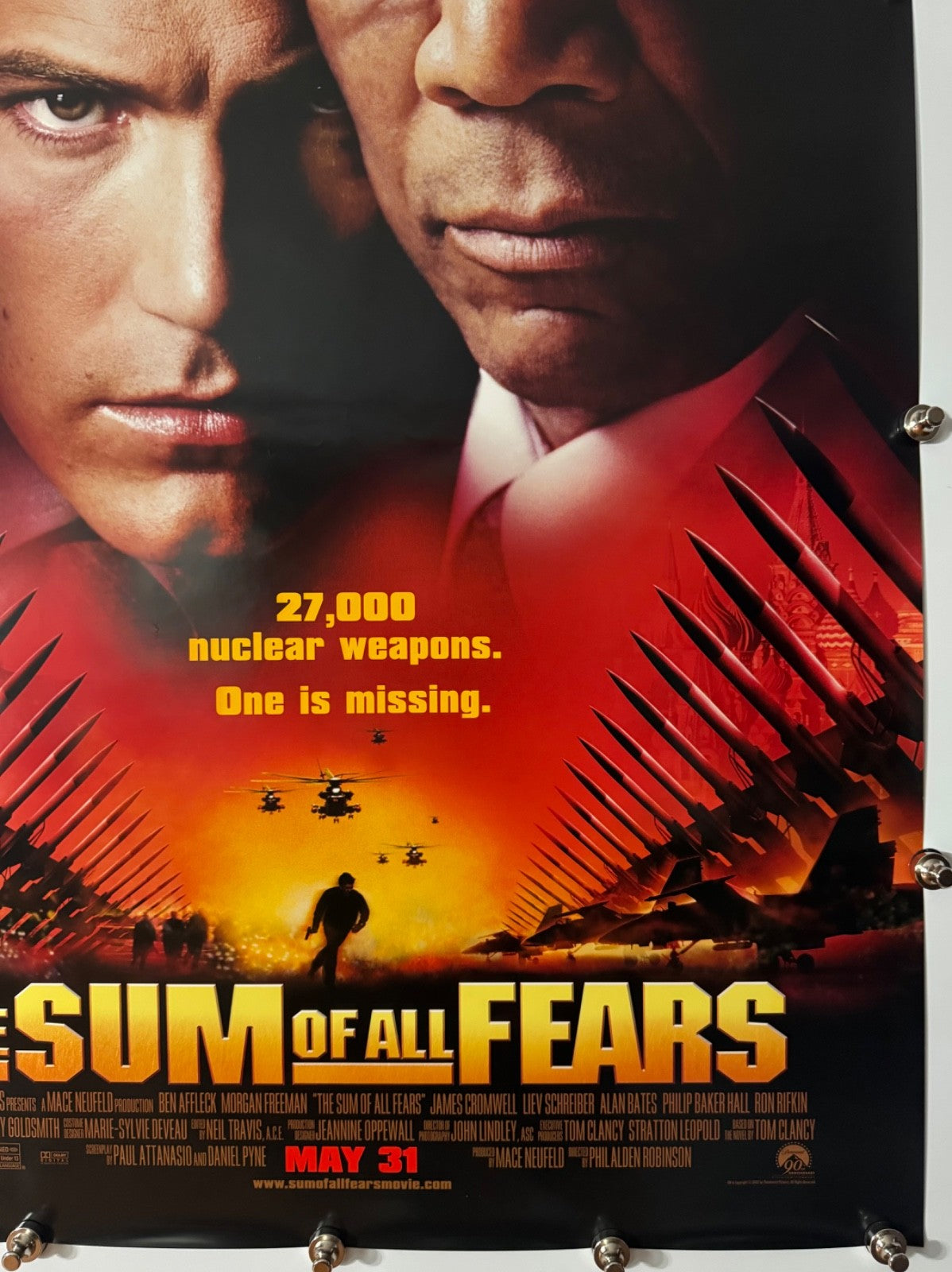 Sum of All Fears - Original Movie Poster - 2002 - Rolled DS