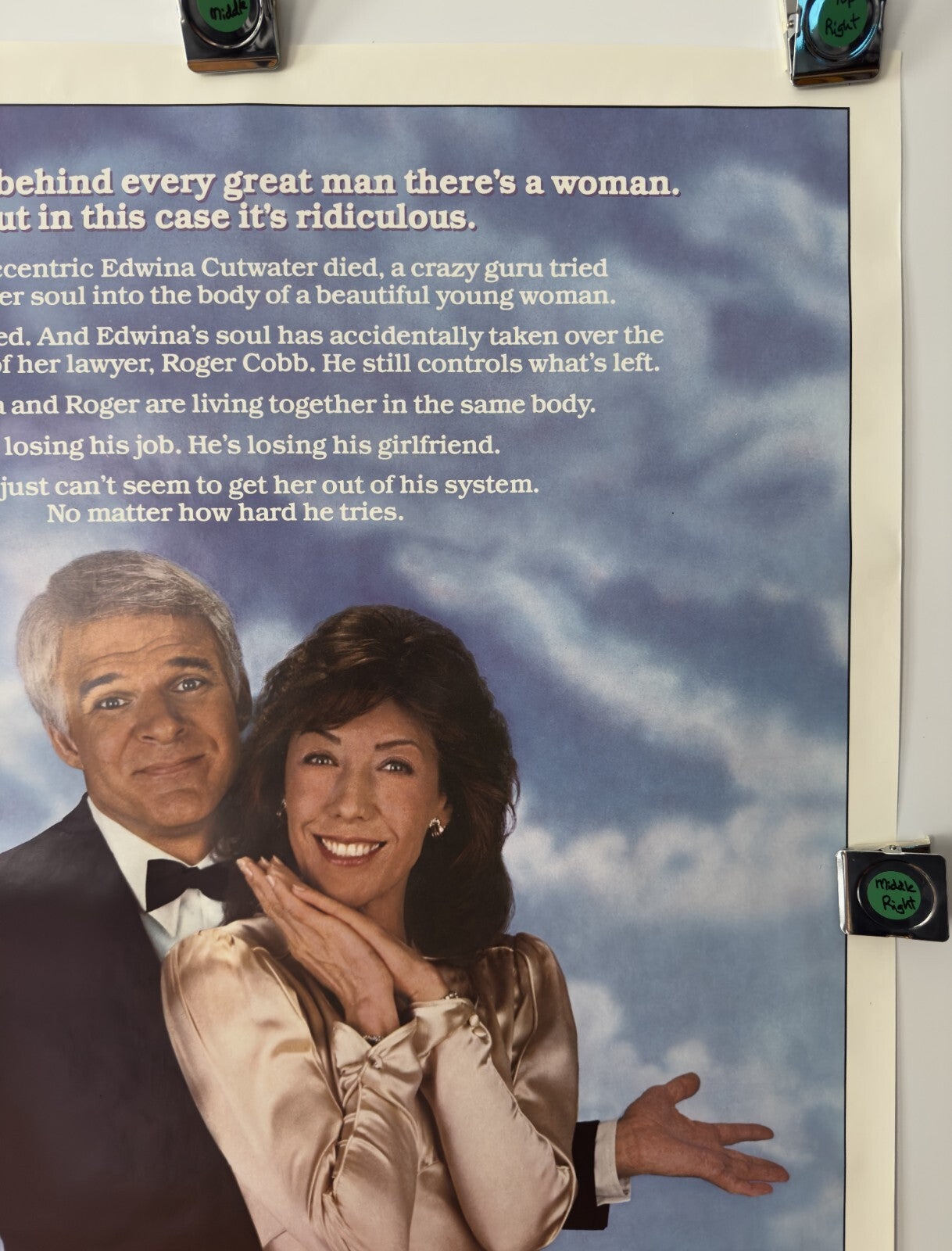 ALL OF ME 1984 Steve Martin, Lily Tomlin, Victoria Tennent-One Sheet (New)