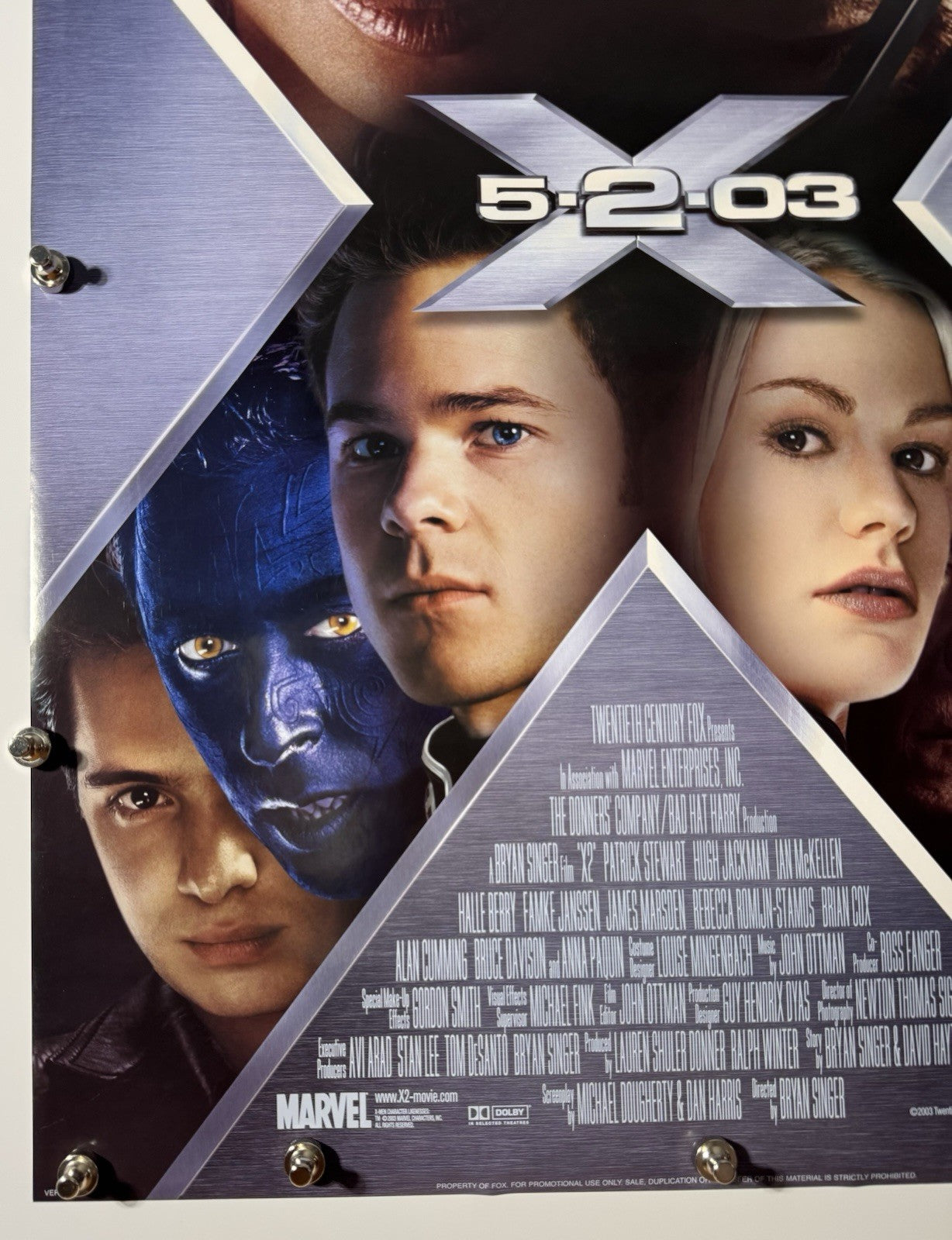 X-Men 2 - Original Movie Poster - 2003 - Rolled DS