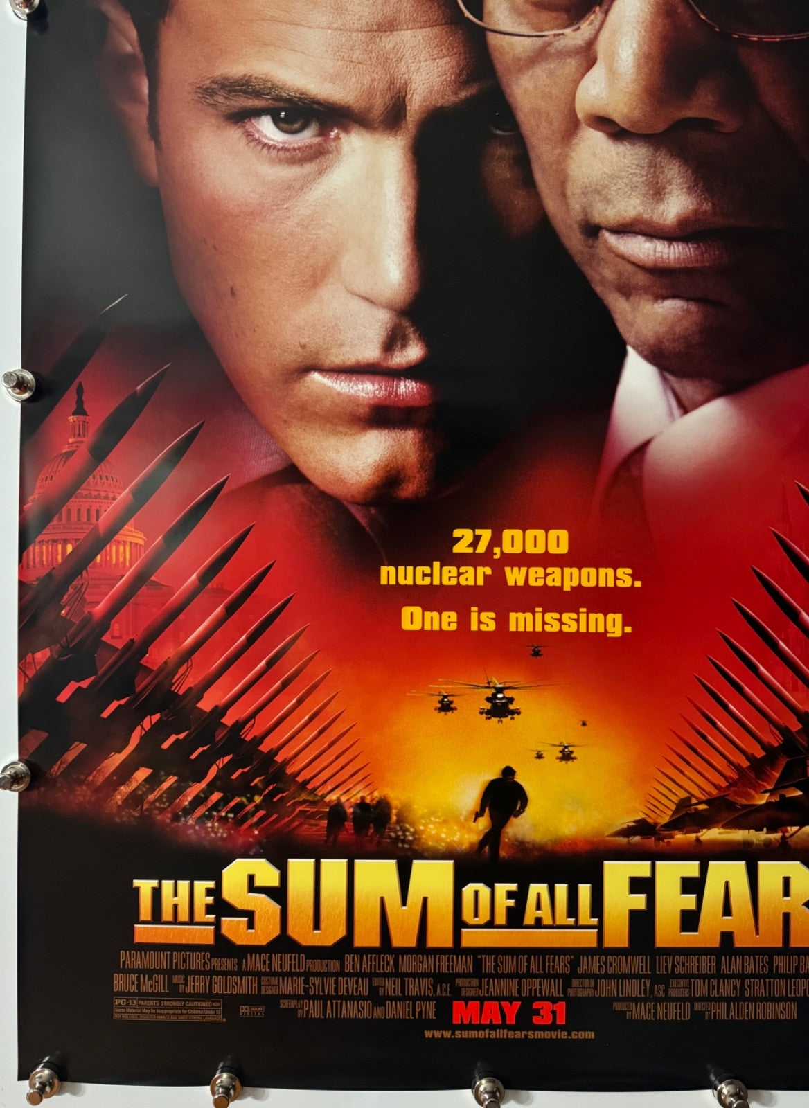 Sum of All Fears - Original Movie Poster - 2002 - Rolled DS