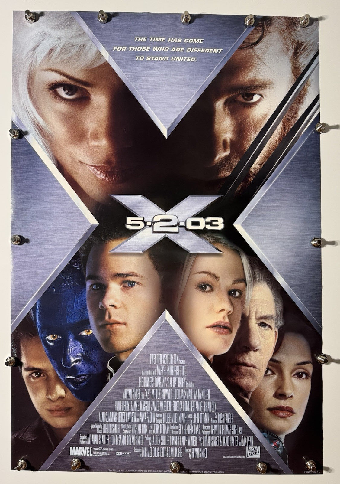 X-Men 2 - Original Movie Poster - 2003 - Rolled DS