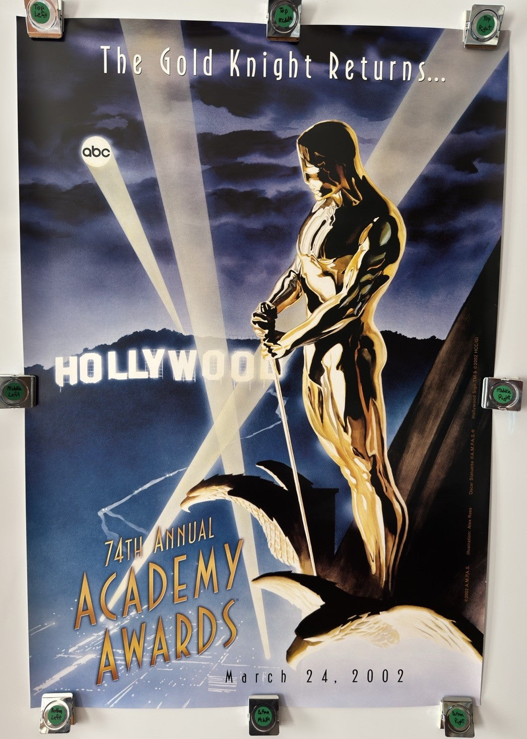 Academy Awards 74th Annual - Original Movie Poster - 2002 - Rolled SS