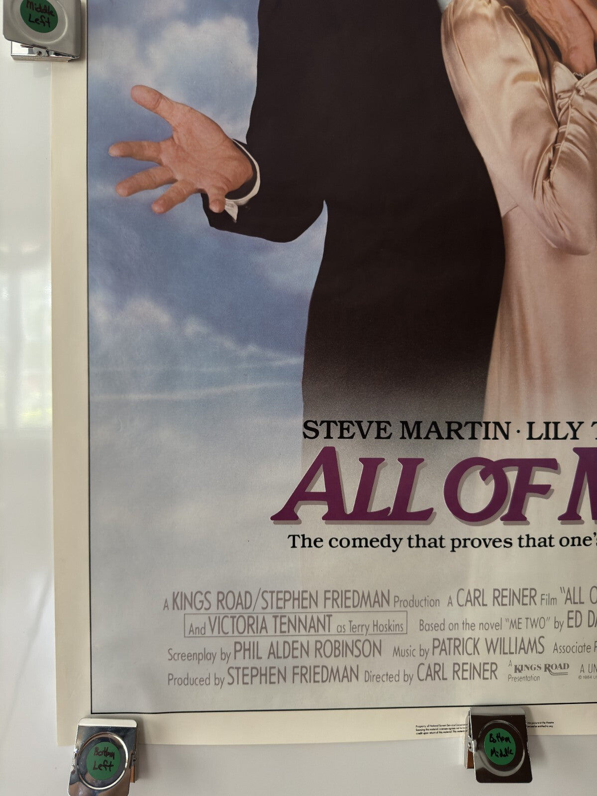 ALL OF ME 1984 Steve Martin, Lily Tomlin, Victoria Tennent-One Sheet (New)