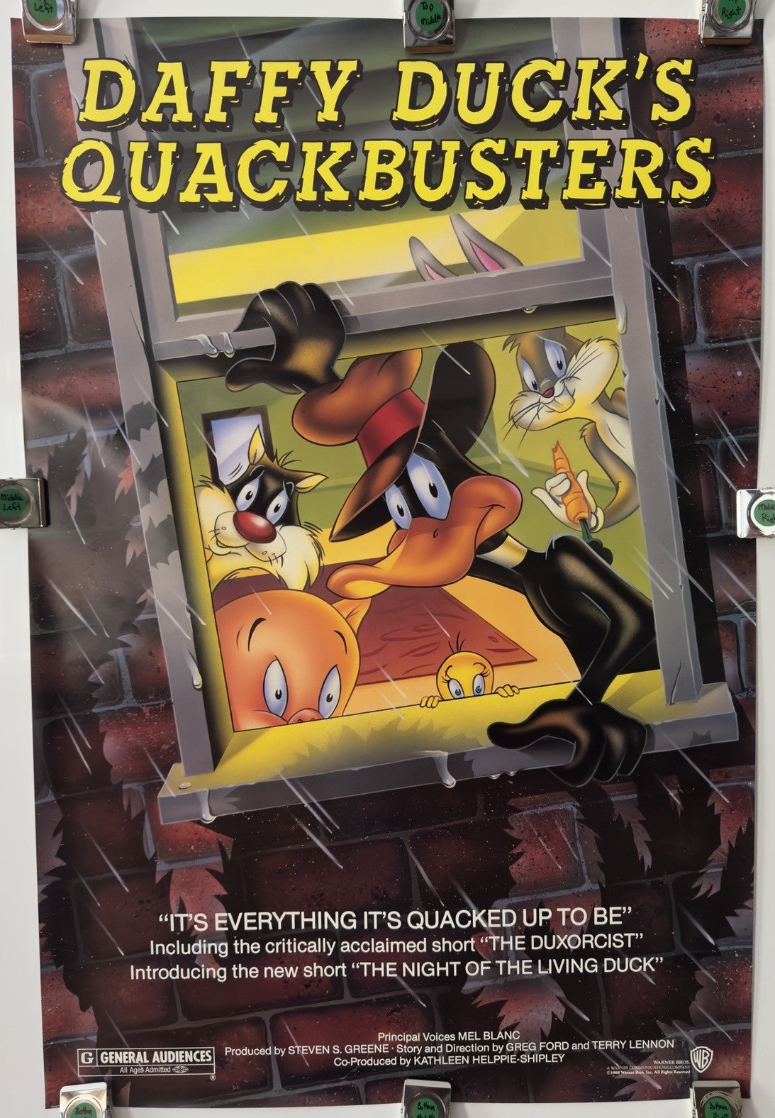 Dafty Duck’s Quackbusters - Original Movie Poster - 1988 -Rolled SS