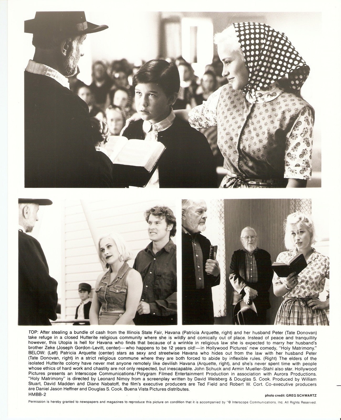 HOLY MATRIMONY - Patricia Arquette & Tate Donovon - 1994 Original Still # HMBB-2