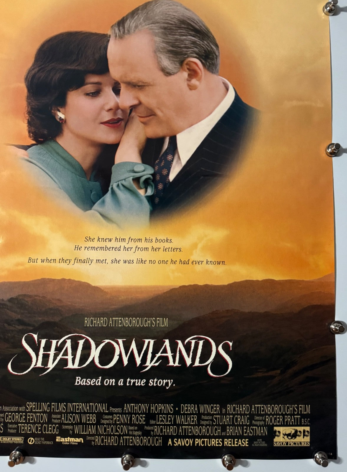Shadowlands - Original Movie Poster - 1993 - Rolled SS