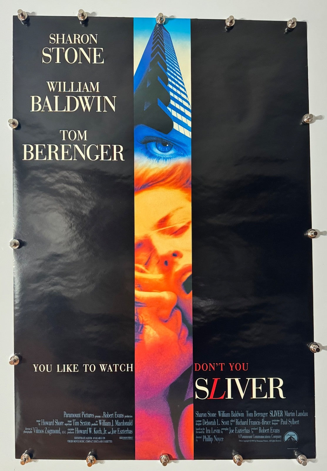 Sliver - Original Movie Poster - 1993 - Rolled DS