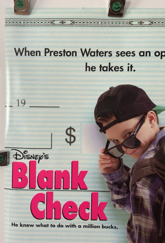 Blank Check - Original Movie Poster - 1994 - Rolled DS