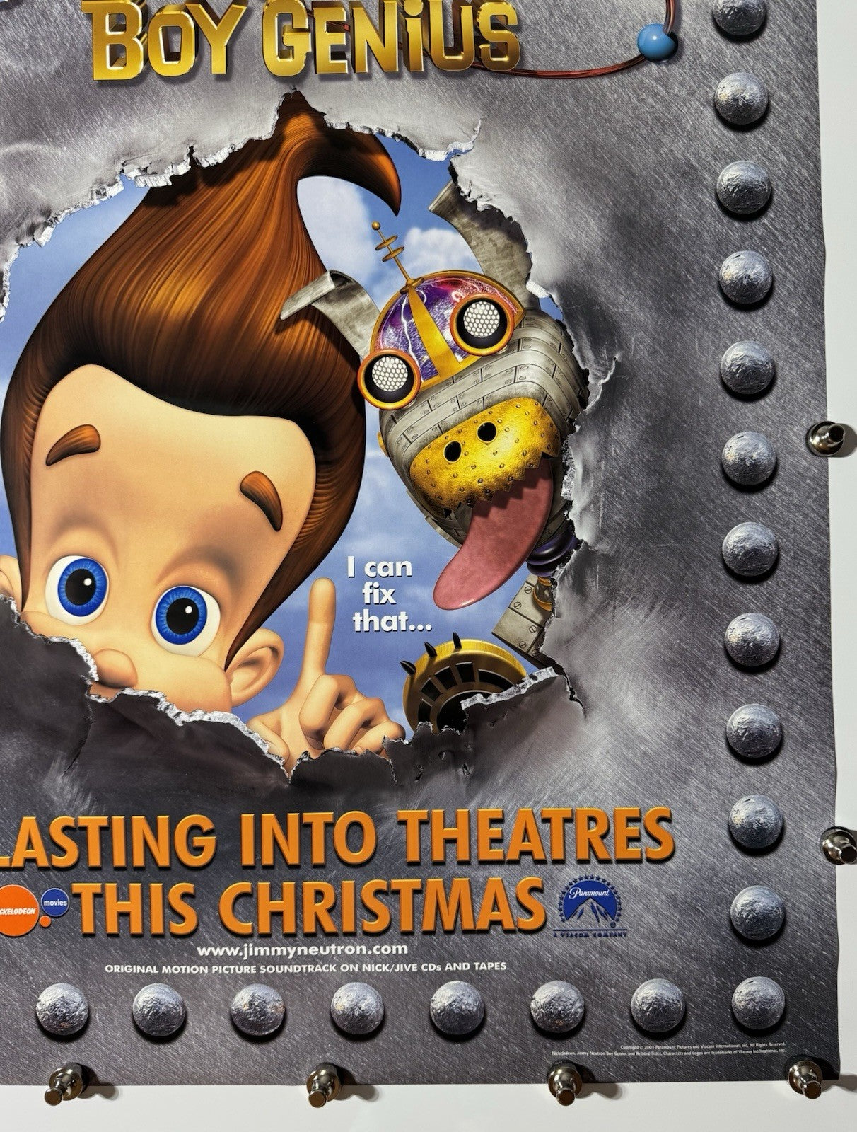 Jimmy Neutron: Boy Genius (A) - Original Movie Poster - 2001 - Rolled DS