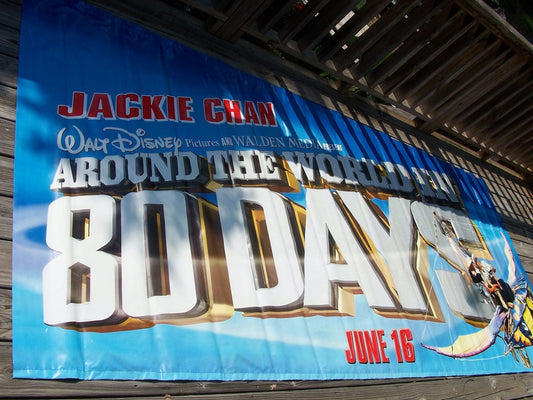 AROUND THE WORLD IN 80 DAYS - Jackie Chan - Original Banner 2004 DS C8 (12'x5')