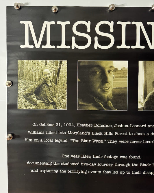 The Blair Witch Project - Missing - Original Movie Poster - 1999 - Rolled SS