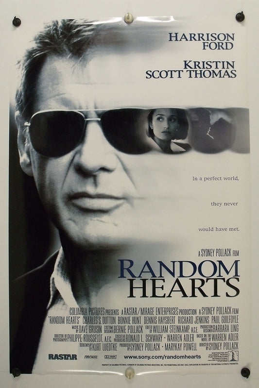 RANDOM HEARTS - Harrison Ford - Original Movie Poster - 1999  Rolled DS C8