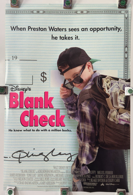 Blank Check - Original Movie Poster - 1994 - Rolled DS