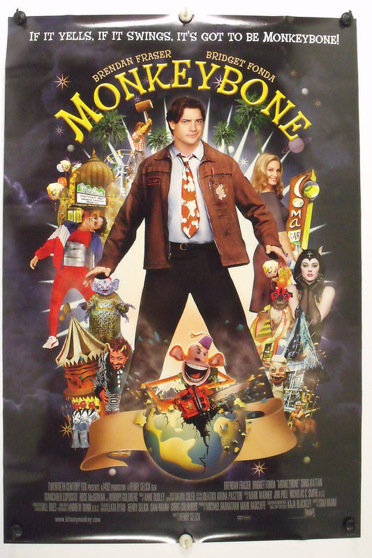 MONKEYBONE - Brendan Fraser - Original Int'l "A" - 2001  Rolled DS 1sh C9/C10