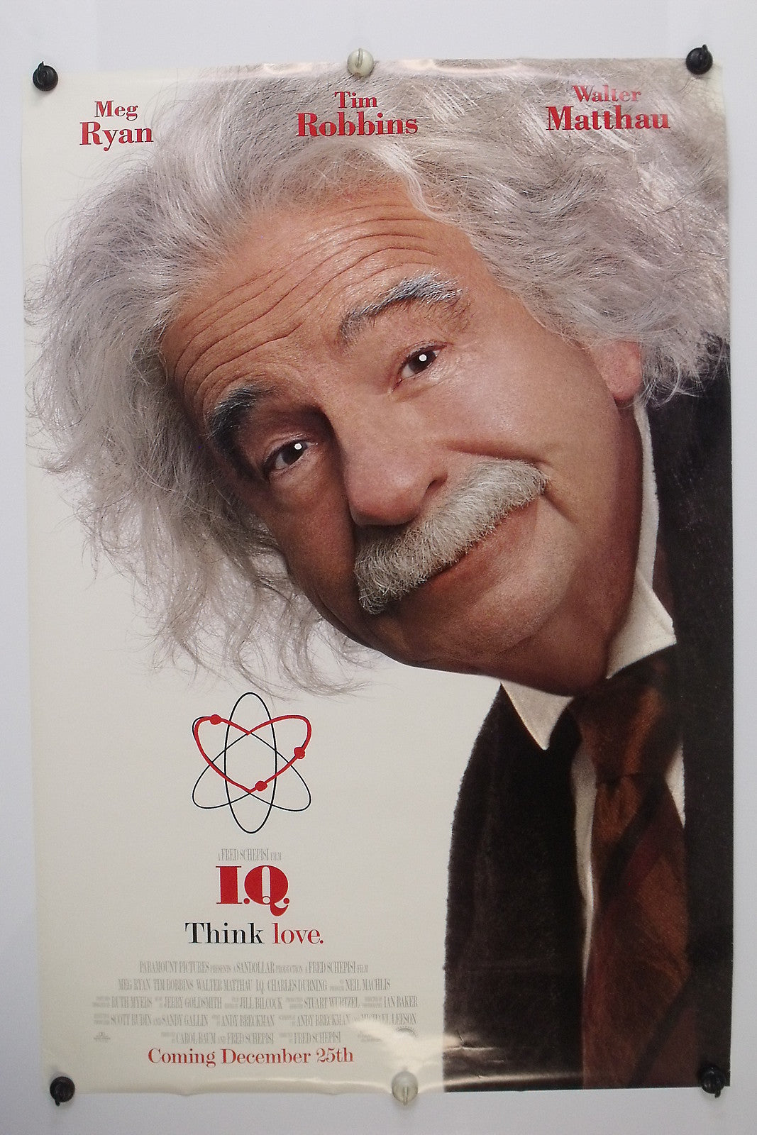 I.Q. - Tim Robbins, Meg Ryan - Original Movie Poster 1994  Rolled DS "A"  C9/C10