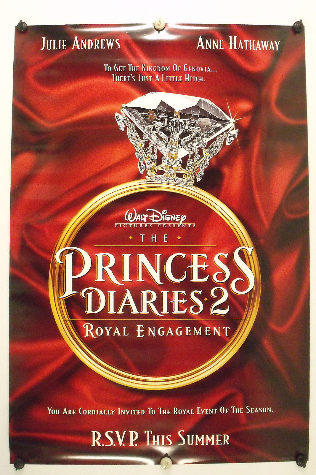 The PRINCESS DIARIES 2 - Original Advance Movie Poster - 2004  Rolled DS C9/C10