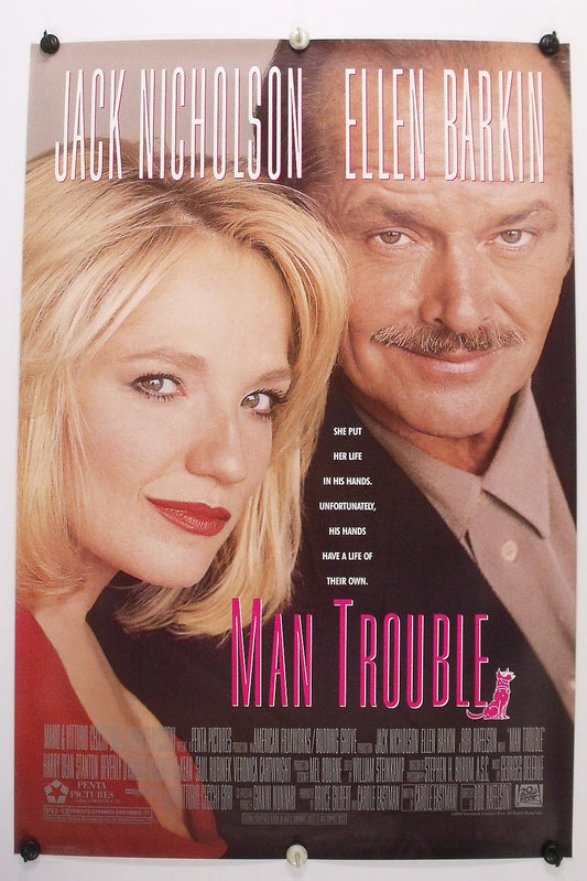 MAN TROUBLE - Jack Nicholson - Original Movie Poster - 1992  Rolled SS C9/C10