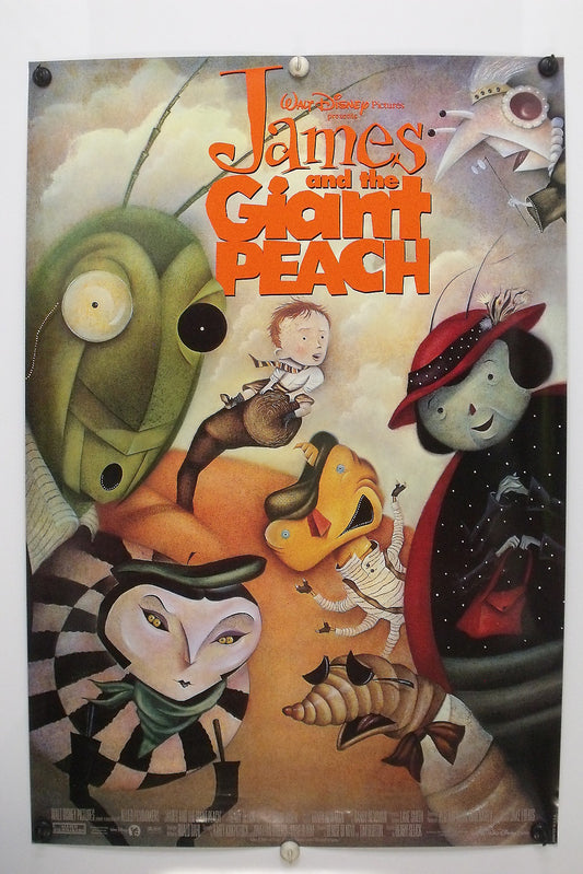 JAMES and the GIANT PEACH - Disney - Original Movie Poster - 1996 Rolled DS C9