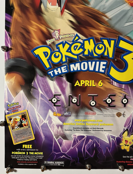 Pokémon 3: The Movie - Original Movie Poster - 2000 - Rolled DS