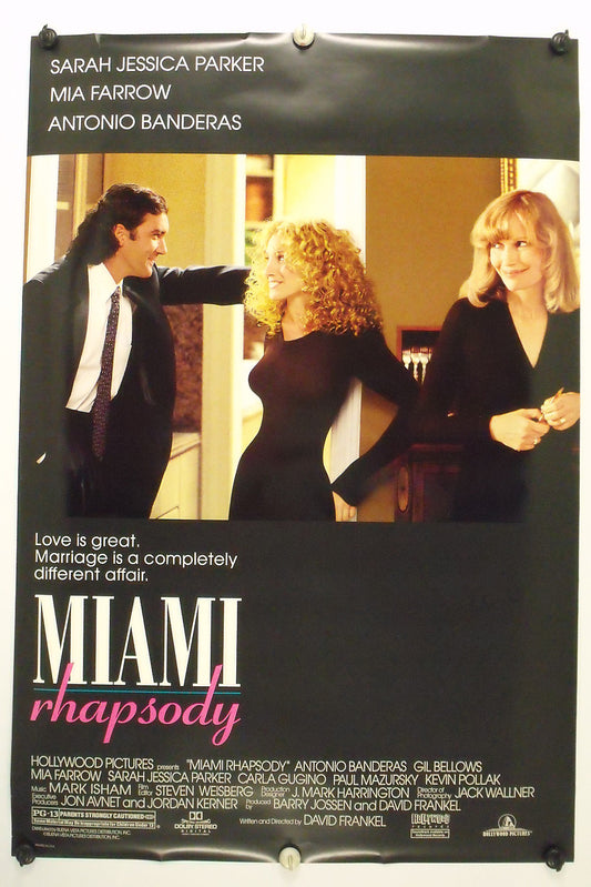 MIAMI RHAPSODY - Mia Farrow - Original Movie Poster - 1995 Rolled DS C9