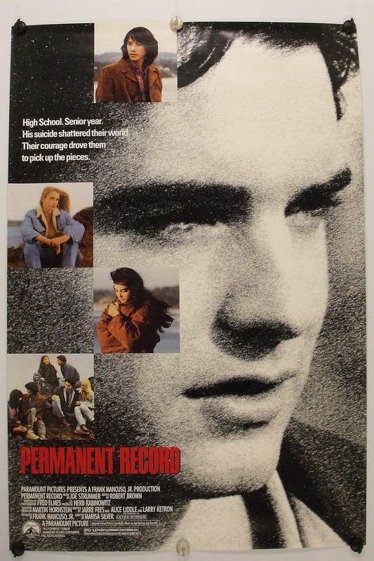 PERMANENT RECORD - Keanu Reeves - Original Movie Poster - 1988 Rolled SS C9