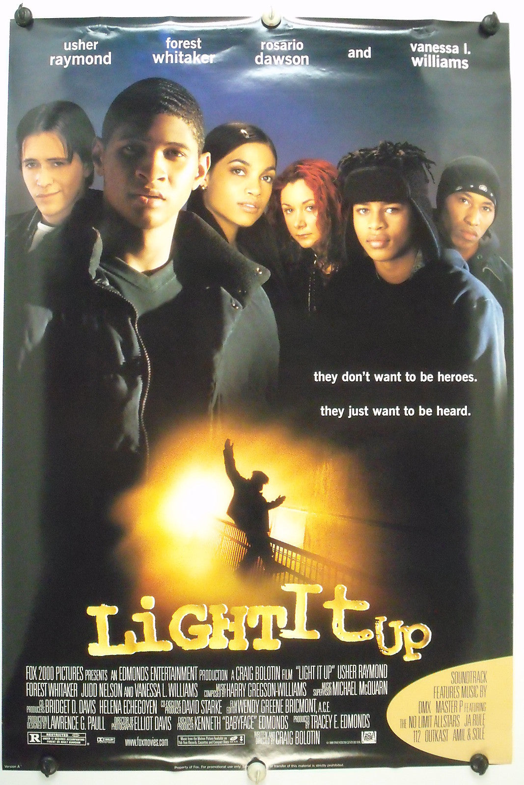 LIGHT IT UP -  Rosario Dawson - Original Movie Poster - 1999 Rolled DS C9  "A"
