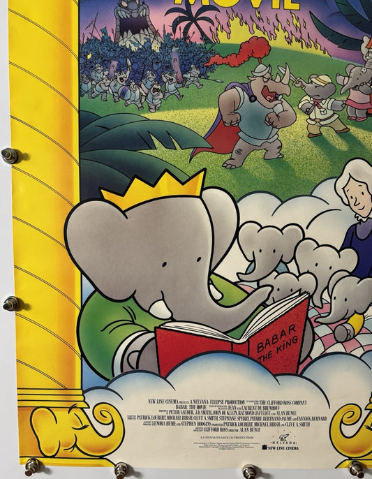 Babar: The Movie - Original Movie Poster - 1989 - Rolled SS