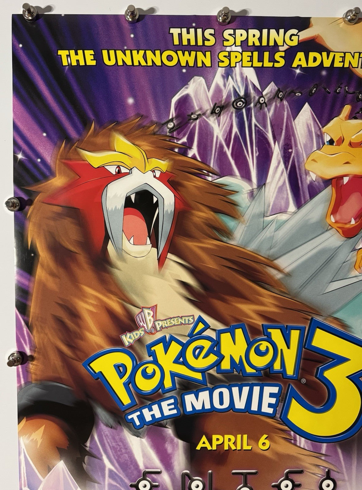 Pokémon 3: The Movie - Original Movie Poster - 2000 - Rolled DS