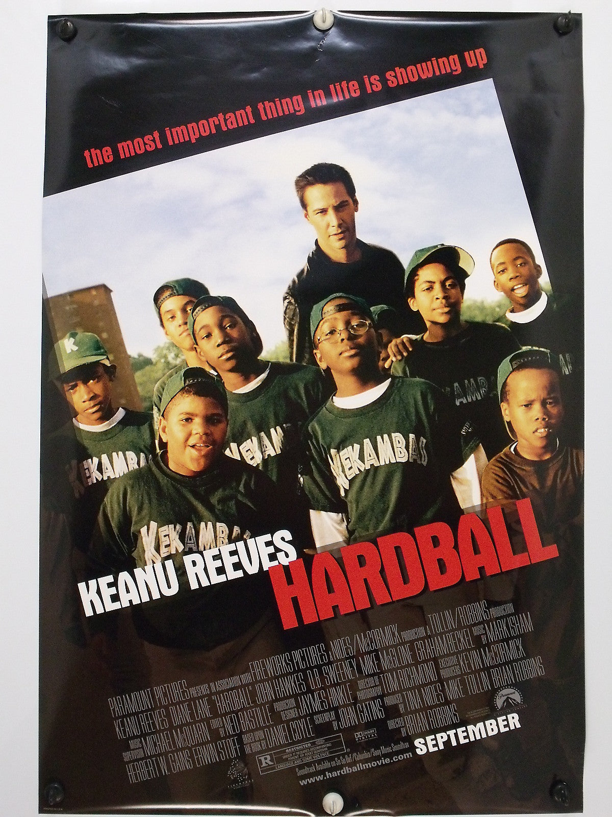 HARDBALL - Keanu Reeves - Original Movie Poster - 2001  Rolled DS C9