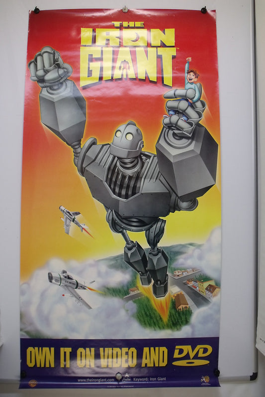 The IRON GIANT - Jennifer Aniston - Original Video Banner - 1999 SS C8 (33"x66")
