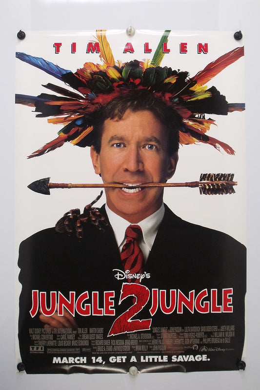 JUNGLE 2 JUNGLE -  Tim Allen - Original Movie Poster (Head)  1997 Rolled DS C9