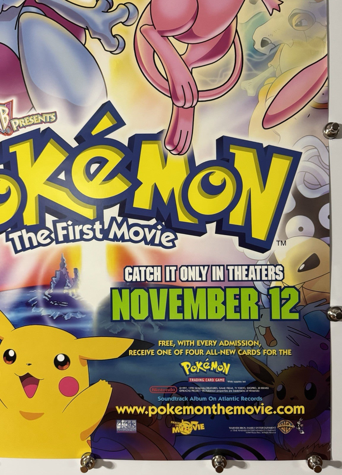 Pokémon: The First Movie - Original Movie Poster - 1999 - Rolled DS