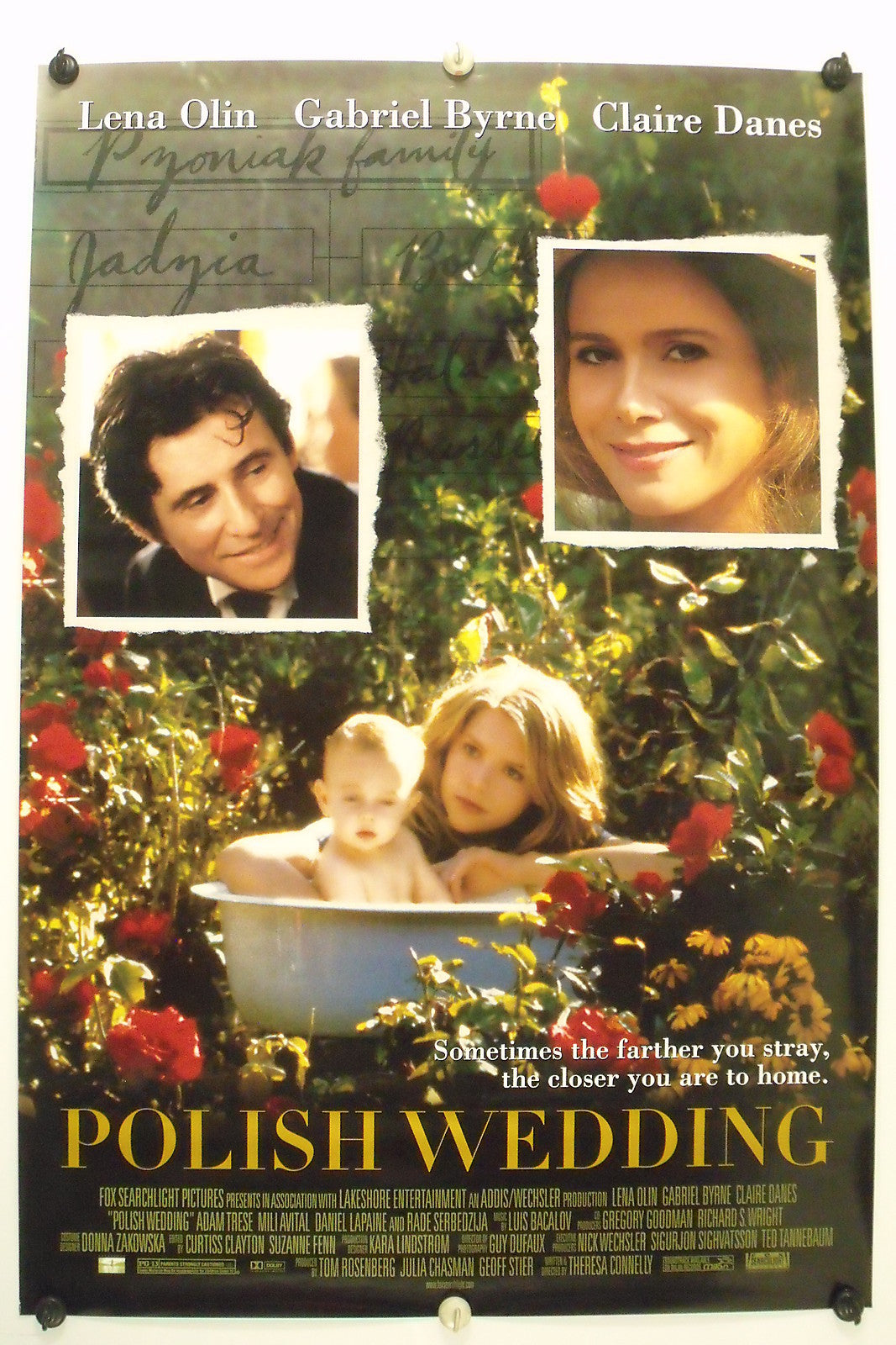 POLISH WEDDING - Claire Danes - Original Movie Poster - 1998 Rolled SS C9