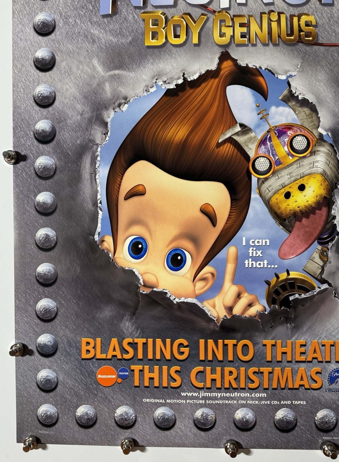 Jimmy Neutron: Boy Genius (A) - Original Movie Poster - 2001 - Rolled DS