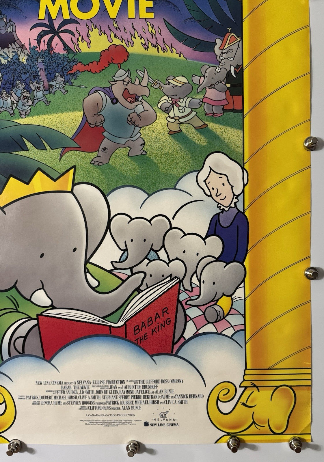 Babar: The Movie - Original Movie Poster - 1989 - Rolled SS