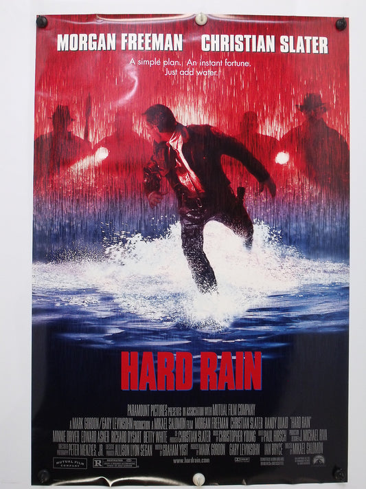 HARD RAIN - Morgan Freeman - Original Movie Poster - 1998 Rolled DS "B" C9