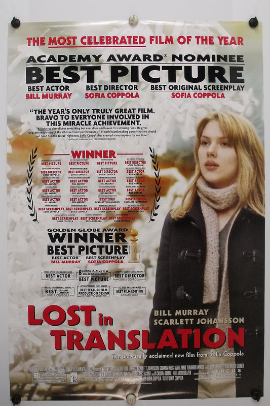 LOST IN TRANSLATION  - S Johansson - Original Movie Poster - 2003  Rolled DS C9