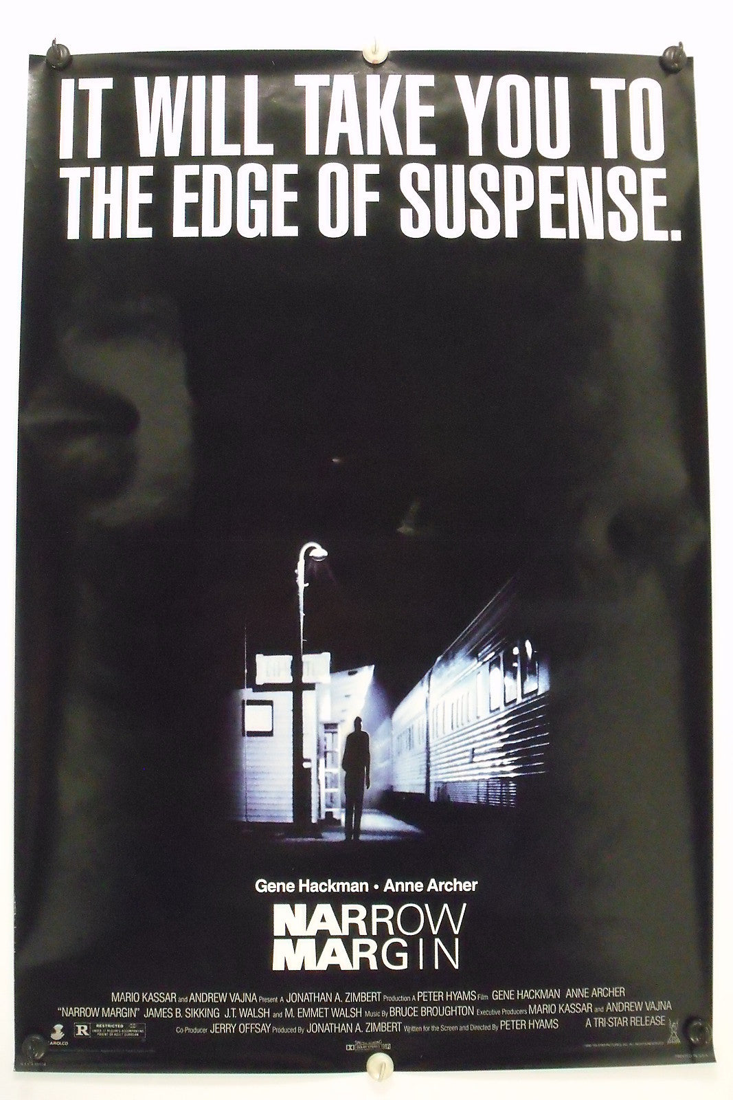 NARROW MARGIN - Gene Hackman - Original Movie Poster - 1990 Rolled DS C8