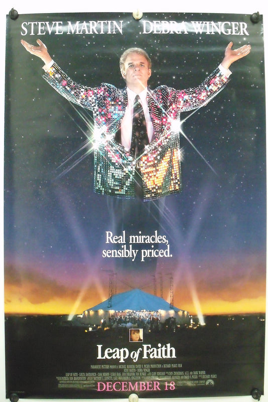 LEAP OF FAITH - Steve Martin - Original Movie Poster - 1992 Rolled DS C8/C9