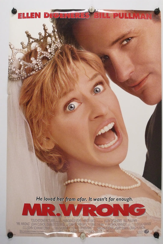 MR. WRONG - Ellen DeGeneres - Original Movie Poster - 1996 Rolled DS C8