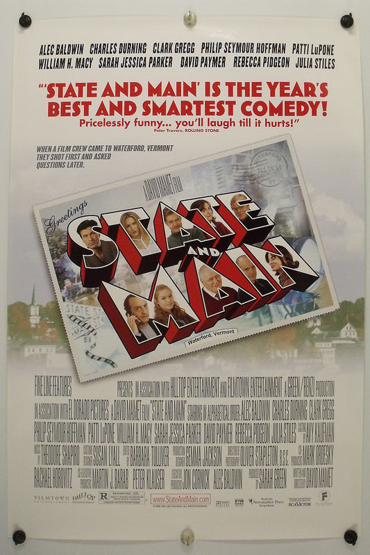 STATE and MAIN - Philip Seymour Hoffman - Original Movie 1Sh  2000 DS C8/C9