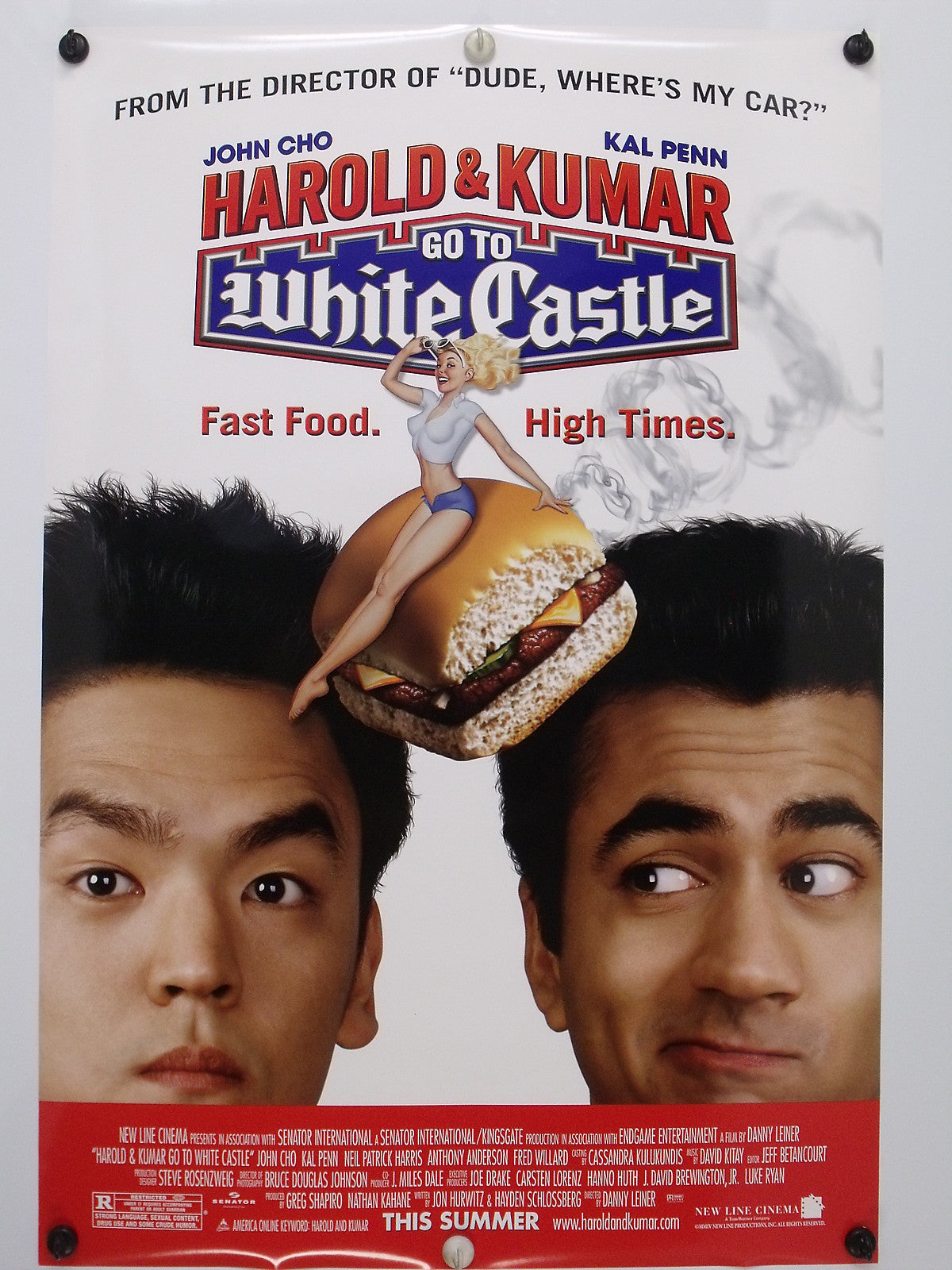 HAROLD & KUMAR go to WHITE CASTLE - Original Movie Poster - 2004  Rolled DS C9