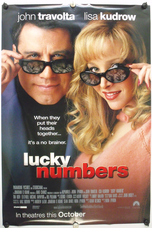 LUCKY NUMBERS - John Travolta - Original Movie Poster - 2000  Rolled DS C9/C10