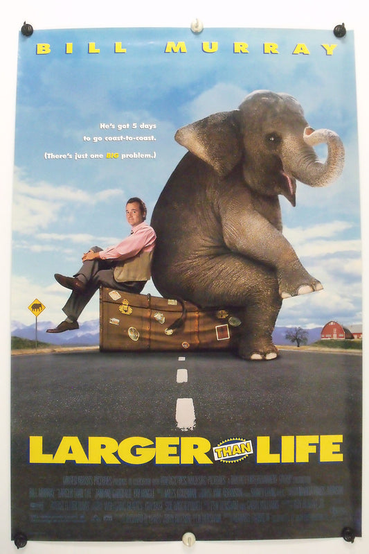 LARGER THAN LIFE - Bill Murray - Original Movie Poster - 1996 Rolled DS C8